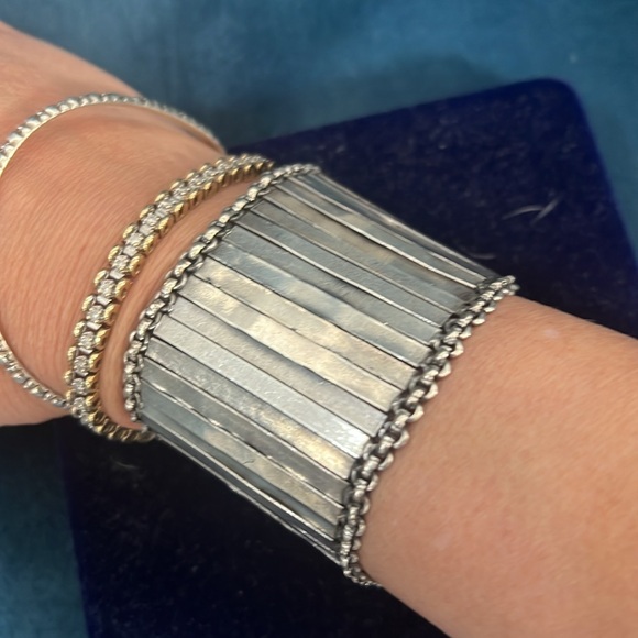 Sterling silver antique bracelet reversible - Picture 4 of 4